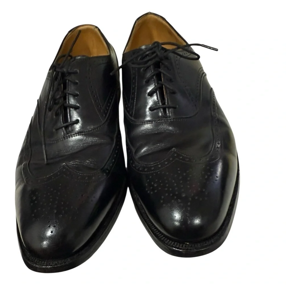 Johnston Murphy Aristocrat Wingtip Lace up Dress Shoes Size 7 1/2 Made in USA